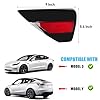 Jaronx Compatible with Tesla Charging Port Cover for Model 3 2017-2023 Model Y 2020-2023 (NOT FIT 2024+), Rear Left Side Taillight Reflector for Tesla, Charging Port Covers Replacement 1084854-99-J #4