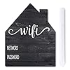 Rustic Black WiFi Password Sign, Rustic ...