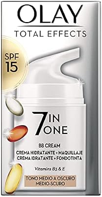 Olay Total Effects 7 en 1 BB Cream Anti-Edad Tono Medio SPF 15, Blanco - 50 ml