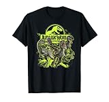 neon pullover bedrucken 17JWOR00014A Jurassic World Raptor Pack Neon Green Team T-Shirt