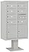 Salsbury Industries 3413D-07GRY 4C Pedestal Mailbox, Gray