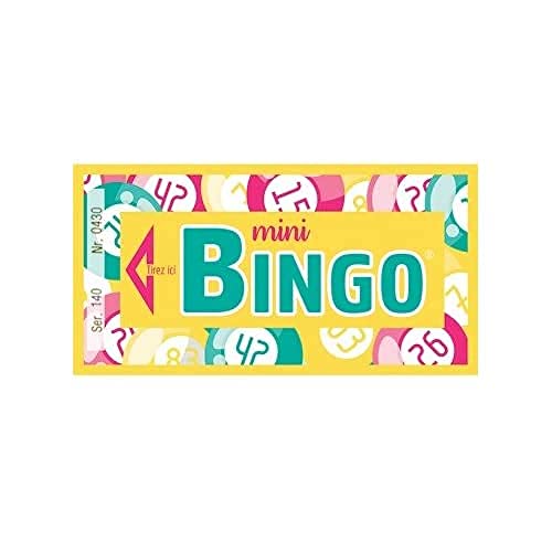 Lotoquine Ticket Mini-Bingo, Jaune, Lot de 500