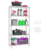 VASA NAMA Estantería de Alambre de 5 Niveles, Estante Ajustable de Acero, Estante Independiente, Estantes de...