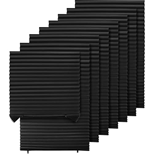 Mirrotek Pleated Window Paper Shades Room Darkening Blinds Black 36" X 69" (Pack Of 6 Temporary Shades) #TOP5