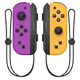 Hopevry Joy-Con (L/R) Compatible with Nintendo Switch Controller | Wireless Controller For Nintendo Switch OLED | Support Double Vibration,Motion Sensing,Wake-up,Screenshot (Purple & Orange)