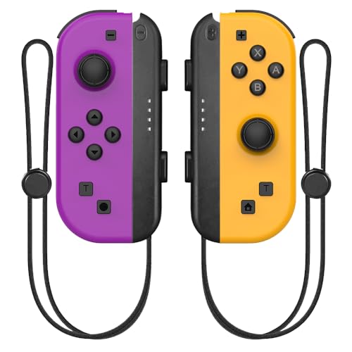Image of Hopevry Joy-Con (L /R) Compatible with Nintendo Switch Controller | Wireless Controller For Nintendo Switch OLED | Support Double Vibration,Motion Sensing,Wake-up,Screenshot (Purple & Orange)