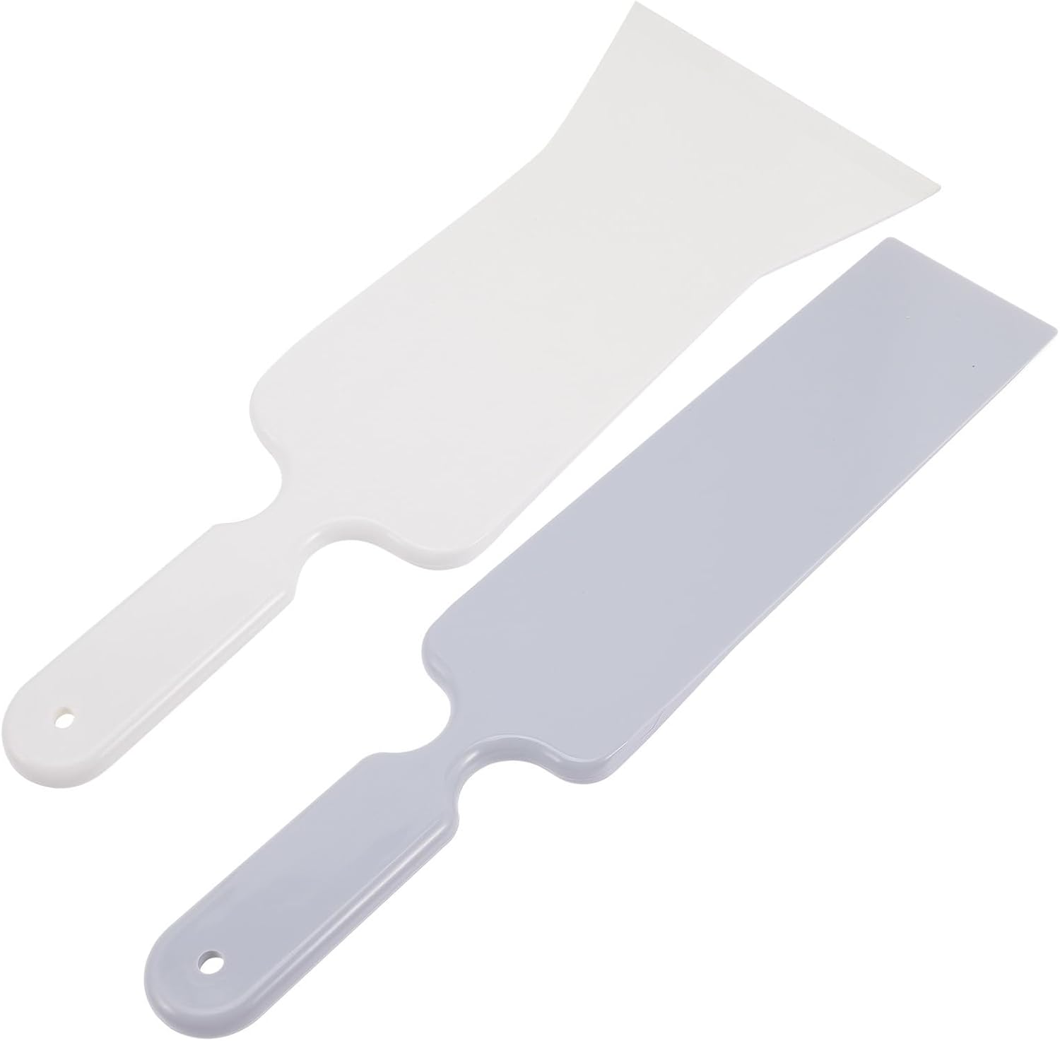 VICASKY 2pcs Car Tint Tools with Long Handle Plastic Scraper for Car Window Film Wrapping and Cleaning, Includes Scrubbing Pad, Curved Design for Reaching Hard-to-Reach Places