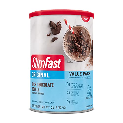 Slimfast Meal Replacement Powder, Original Rich Chocolate Royale, 10G Of Protein, 22 Servings (Packaging May Vary) #TOP6