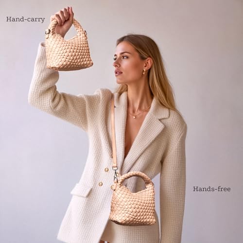 Bolso cruzado mini tejido de cuero vegano miniatura 4