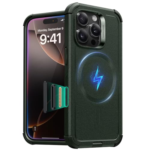 Image of ESR for iPhone 16 Pro Case, for MagSafe, Rugged, Army Green