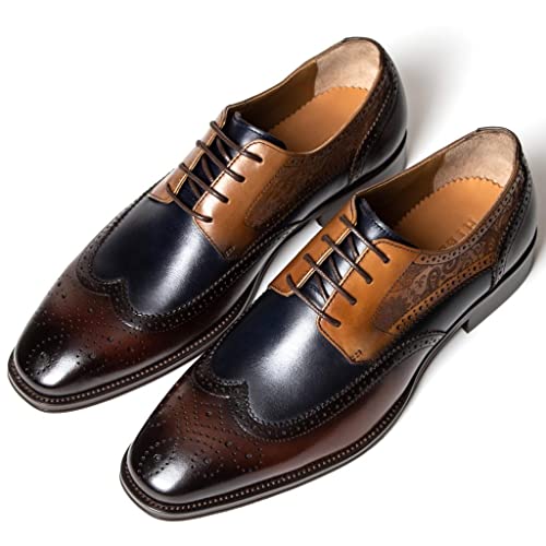 Men's Dress Oxfords Shoes Laces Up for Mens Business Formal Wedding Comfortable Shoes