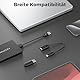 deleyCON 1 Stück Adapter USB-C auf USB-A - OTG - C Stecker auf A Buchse - Kabel Kompatibel mit iPhone 16 Pro Max/15 Max, iPad, MacBook Pro/Air, Galaxy S25/S24/S23, Computer, Notebook