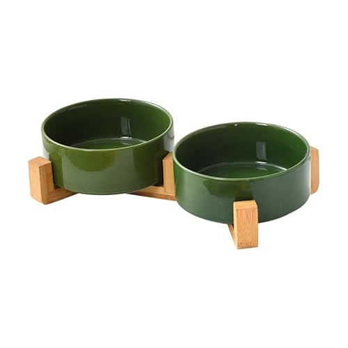 大理石ピンクペットボウル台犬猫食器陶器大容量水ボウル犬猫用飼料放水飲用水ボウル木製ペット皿滑り止め安定感取り外しメンテナンス簡単ペット用品分離式設計持ちやすくて実用性が高い1杯に水を与え、1杯に水を与え、清潔で衛生的(ストレートボウルブライトホワイト(【木