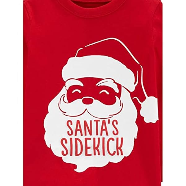 Carter's Infant & Toddler Santa's Sidekick Christmas Long Sleeve Shirt (18 Month) Red