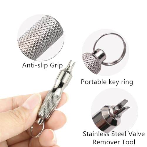 Image of 2 Pack Valve Core Removal Tool Professional Tire Valve Stem Tool for Automotive Motorcycle Bicycle Repair Install Accessory
