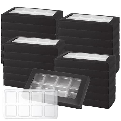 Boîtes à cire en plastique à 8 cavités avec kraft pour bougies artisanales