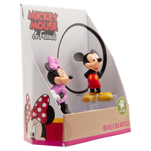 Bullyland 15083 Disney Mickey and Minnie Toy Set in Gift Box, 2 Pieces, Lovingly Hand Painted Figures - Image 3