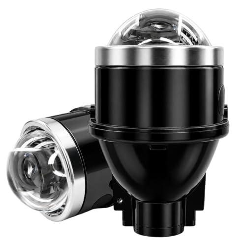 Image of FABTEC 3 inch Inch Projector Lens Fog Light for Cars - High /Low Beam H11 /H8 Compatible Projector Housing (Bulb Not Included) (SILVER)