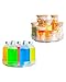 Produktbild Roninkier Drehteller Organizer Lazy-Susan Gewürzregal - 2 Stück Drehteller Kühlschrank Küche Gewürzhalter für Vorratsdosen und Gewürze, durchsichtig, 23.5 cm