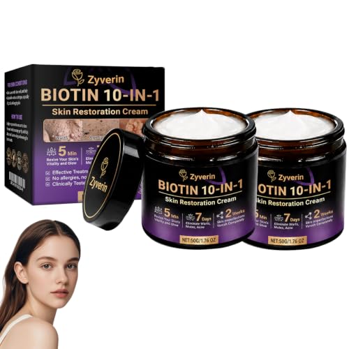 Zyverin Biotin 10-in-1 Skin Restoration Cream 2026 New Professional Biotin Skin Treatment Cream for Removing and Repair Moisturizer Natural Collagen Lifting Serum for All Skin Types (2)