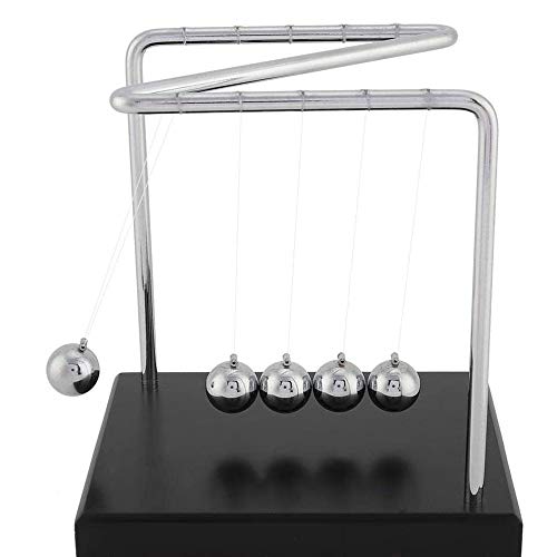 IUUWTMV Newtons Cradle Balance Balls Z Shape Newton Cradle Wood Base Newton\'s Cradle Stress Relief Toy for Home Office Desk Decorative Ornament Gift - Thumbnail 2