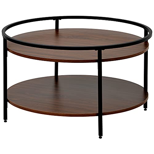 Merax Modern Round Coffee Table with Storage #TOP7