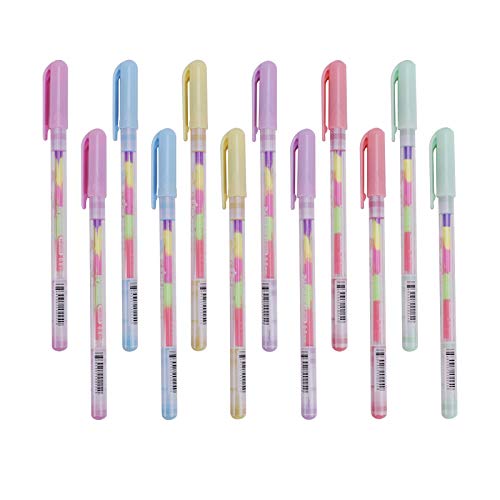 Bolígrafo de colores arcoíris 6 en 1, pack de 12 miniatura 2