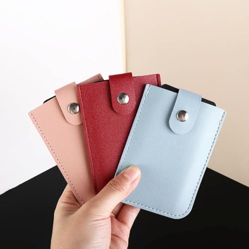 PU Leather Pulling Card Holder, Portable Men Card Cover Small Purse Wallets Vintage Men Wallet Pocket Card Case PU Leather Purses(blue)3
