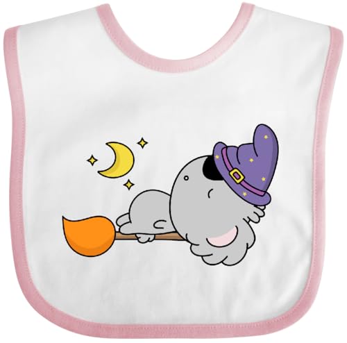inktastic Halloween Koala, Cute Koala, Witch Hat, Broom, Moon Baby Bib