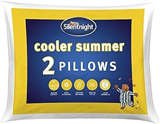 Silentnight Cooler Summer Pillows 2 Pack  Pack of 2 Soft Medium Support Summer Pillows with Lightweight Fibres Ideal for Summer  Hypoallergenic and Machine Washable