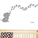 Elephant Bubbles Nursery Wall Decal Set (Grey)