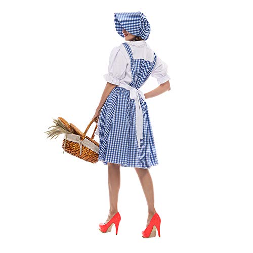 Eraspooky Dorothy Costume Adult Women Peasant Halloween Costume, Large #TOP4