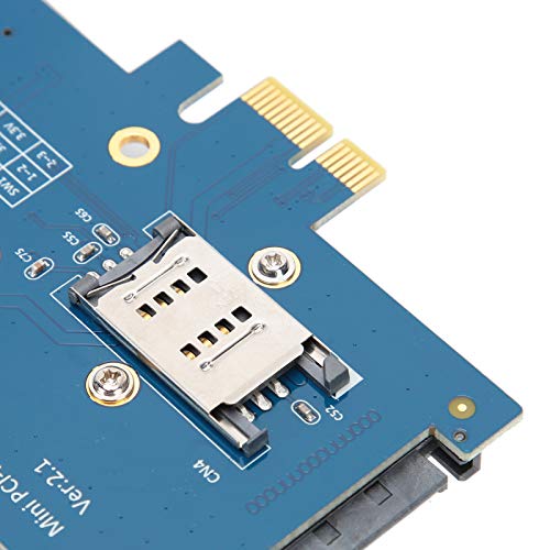Adaptador de tarjeta de escritorio con ranura SIM, adaptador Mini PCIe a PCIe 1X, soporte para tarjeta de red combo, antena doble banda 2.4GHz 5GHz miniatura 5