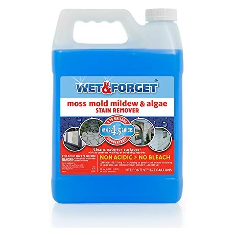 Wet & Forget Outdoor Moss Mold Mildew & Algae Stain Remover 2x .75 Gallon Cover