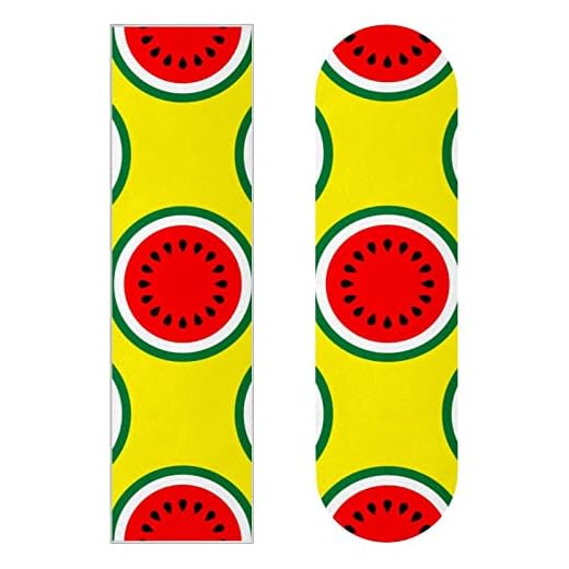 Halva vattenmelon 2 st skateboard grepp tejp ark sandpapper longboard klistermärke scooter däck sandpapper