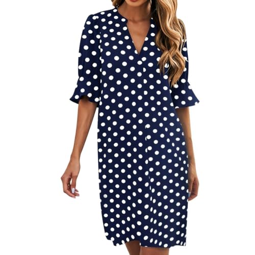 Robe ete femme grande taille à pois et volants bohème