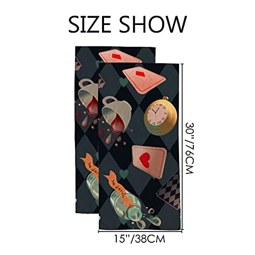 Hand Towels Face Towels Set Of 2 Wonderland Floating Decoration Soft Comfortable Polyester Microfiber Fast Water Absorbent Towels For Bathroom Kitchen 30X15 Inch #TOP2