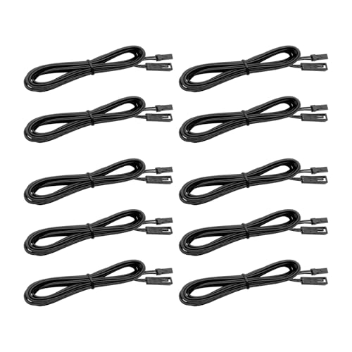 HAMRVL 10-Pack Flexible Extendable Cables for Under Cabinet Lighting Kit - 2m/6.6ft 2-Pin Extension...