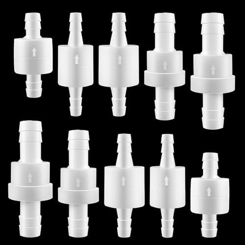 Produktbild von 10 Mm Inline-Rückschlagventil Aus Kunststoff – Mit 2 Schlauchschellen – Für Waschmaschine, Trockner & Ablaufschläuche – Rückflussverhinderer