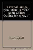 History of Europe 1500-1848 B001IP27R0 Book Cover