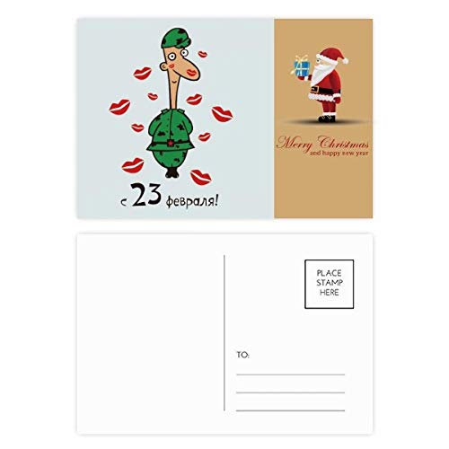 Cartes postales Russia Kiss Père Noël lot de 20 pour correspondance hiver