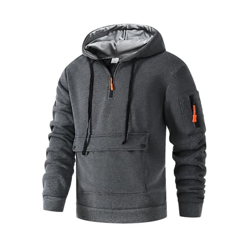 Men's Tactical Zip Up Hoodie Fleece Lined Long Sleeve Pullover Winter Warm Sweatshirt with Pockets2