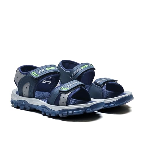 Image of ASIAN Mens Virat-04 Flat Casual Sandals With Adjustable Velcro Closure For Easy Wear With Flexible Fitting And Trendy And Stylish Looks With Unique Sole Design | Ideal For Everyday Use For Boys