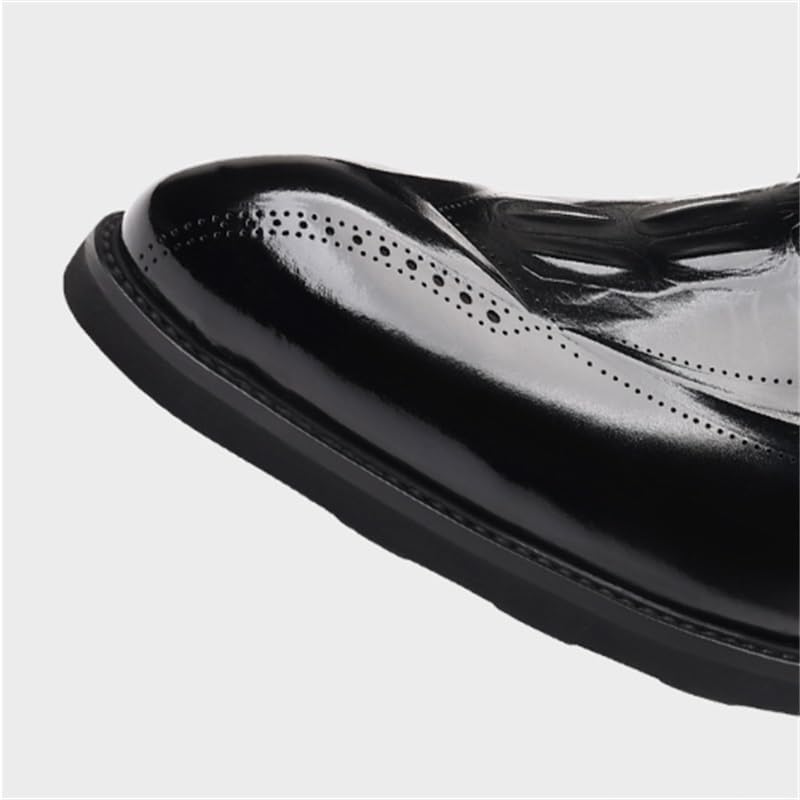 Men's Oxford Leather Shoes Casual Shoes for Daily Wear Business Formal Shoes Round Toe Low Top Flat Comfortable Breathable Rubber Sole