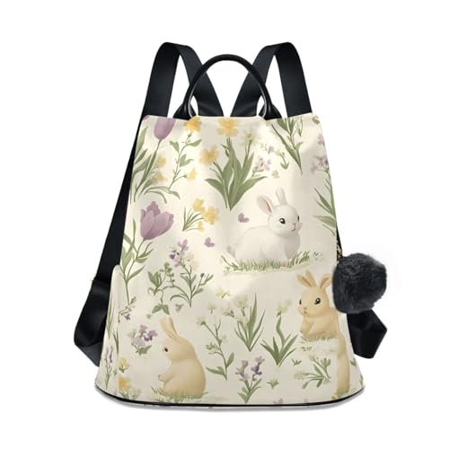 Mochila de mujer Cute Rabbits para viajar en transporte público y paseos urbanos con seguridad