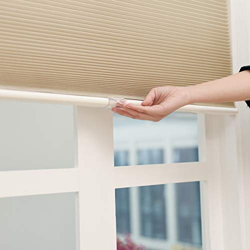 Cellular Blinds Cordless Shades For Windows Single Cell Shade - Provide Privacy And Filters Light - 34 X 64 Inch, Ivory Beige(Light Filtering) #TOP4