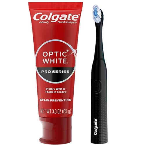 Image of Colgate Optic White Pro Series Whitening Toothpaste & Battery Toothbrush