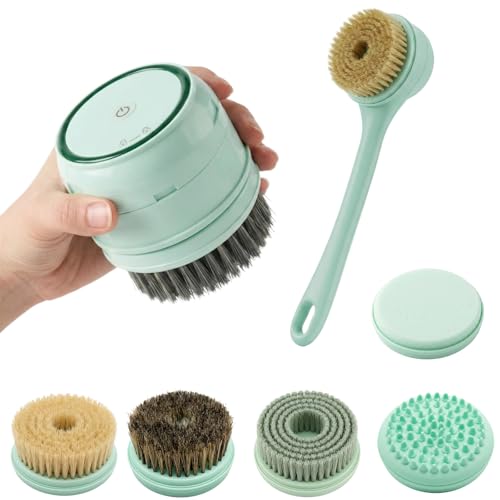 Electric Dry Brushing Body Brush with 5 Heads