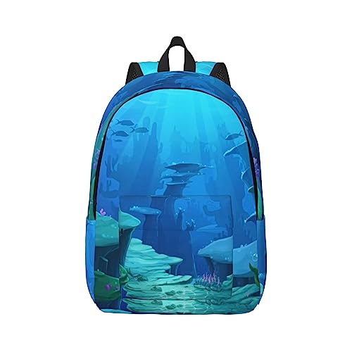 Sac portable léger OUSIKA étanche avec motif océan pour ordinateur M