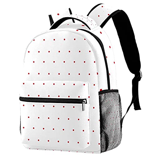Sac à dos de voyage à pois rouges pour le campus et les sorties du week-end
